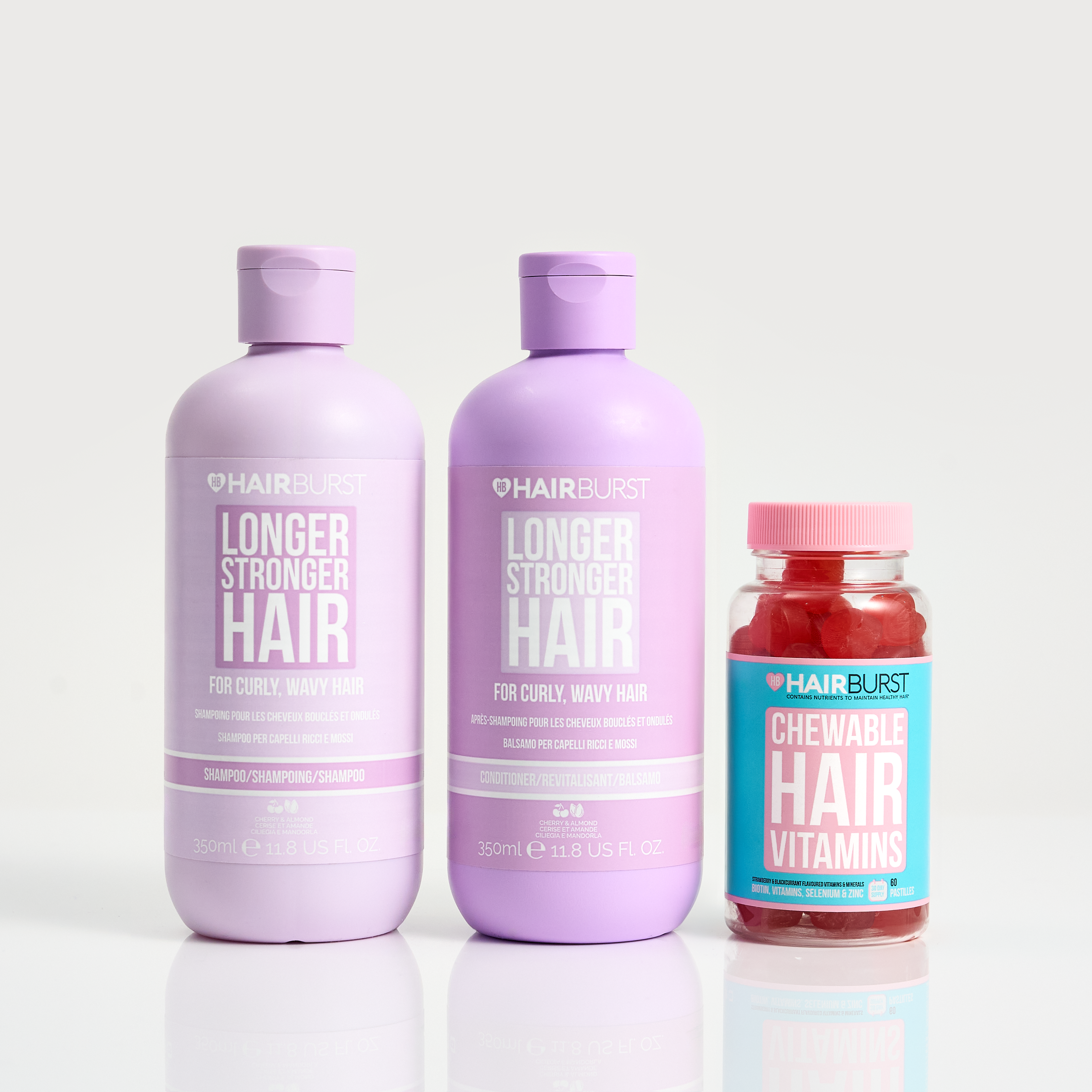 Set Shampoo e Balsamo per Capelli più Lunghi e Forti con Vitamine Gommose