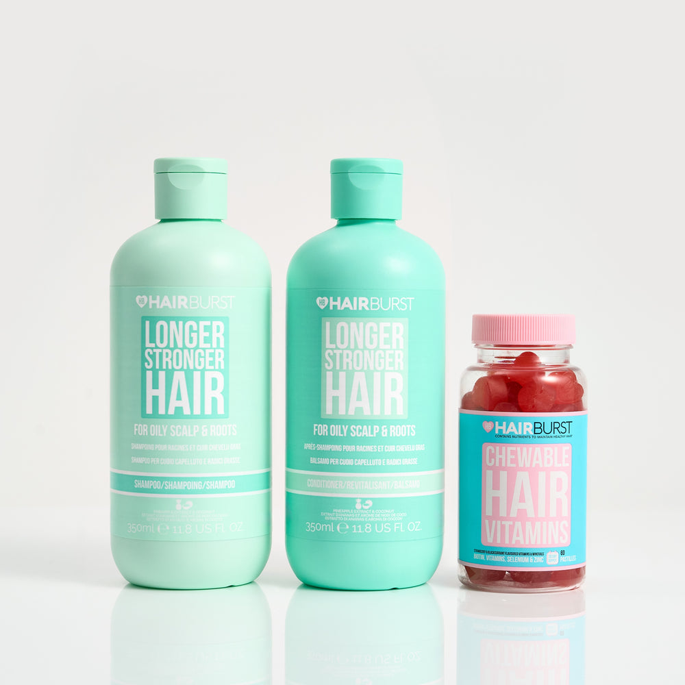 Set Shampoo e Balsamo per Capelli più Lunghi e Forti con Vitamine Gommose