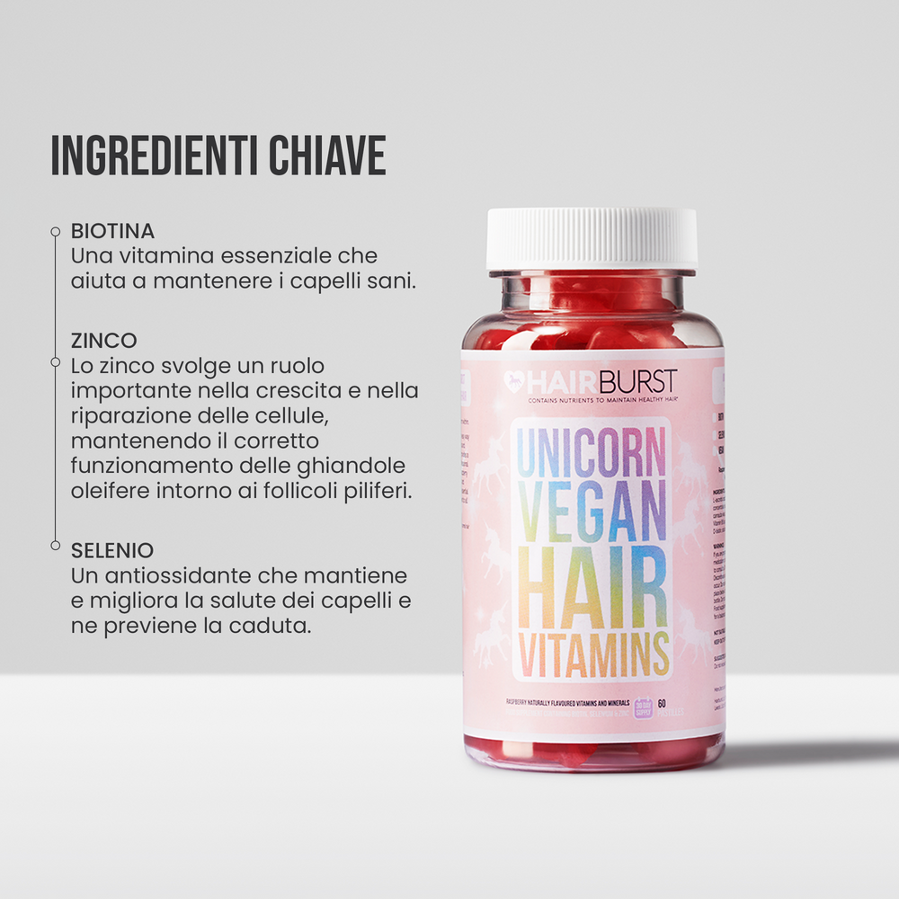 Vitamine per Capelli Vegane Gommose Abbonamento Trimestrale