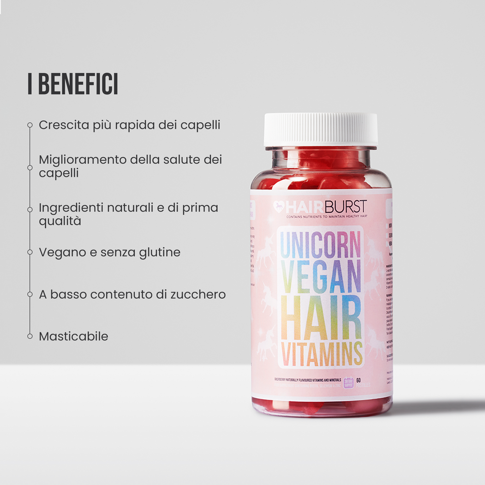 Vitamine per Capelli Vegane Gommose 1MS