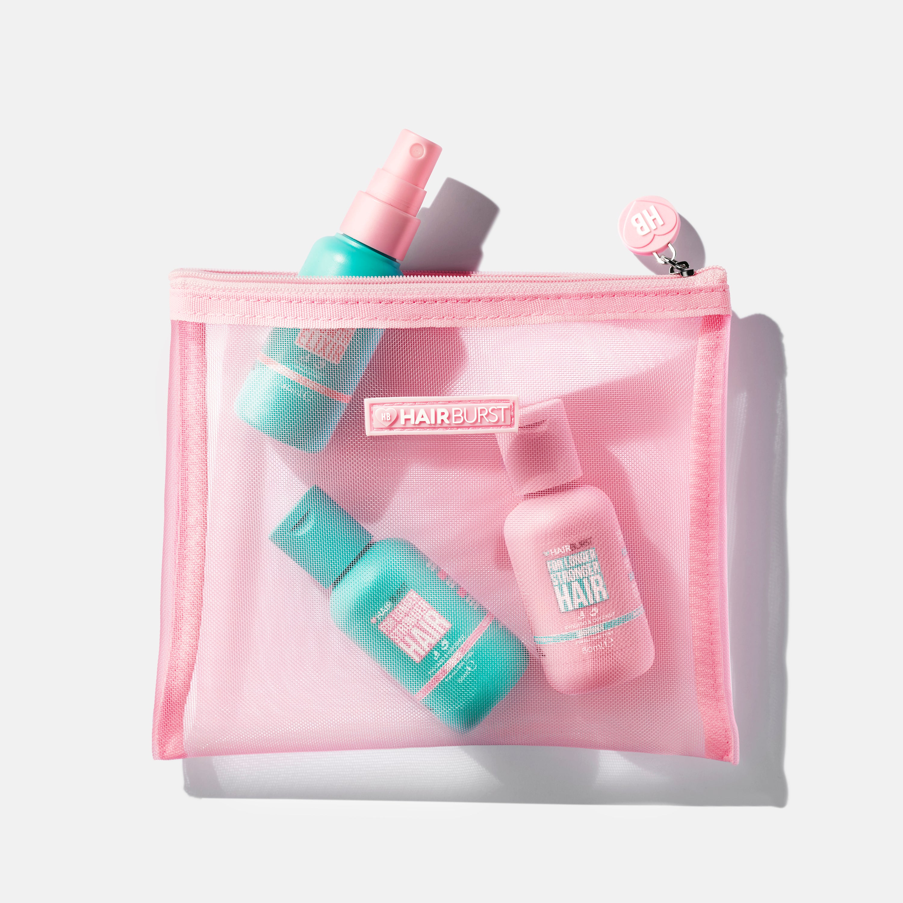 Pochette Hairburst in Rete Rosa